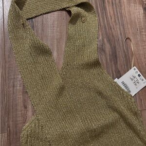 Gold Knit Women's Sweater